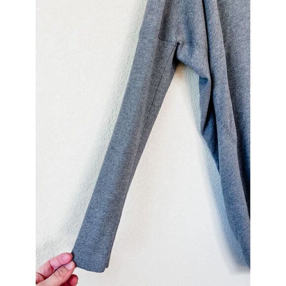 L.A.M.B. Gray Cowl Neck Silk Mix Knit Long Sleeve Sweater Size P/S - Picture 2 of 5